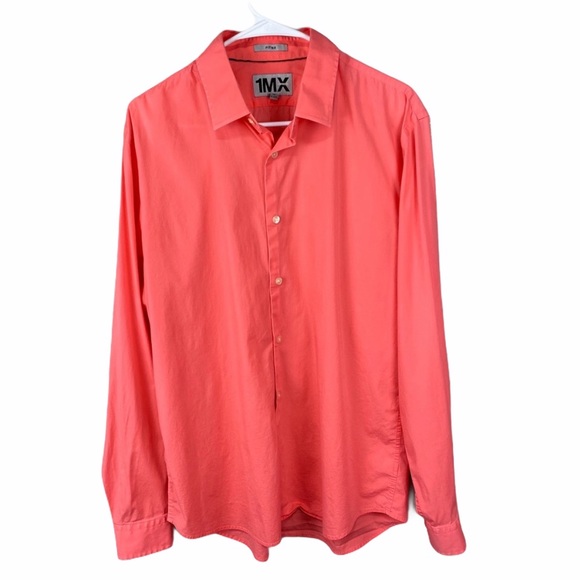 Express Other - Men's Gray Fitted 1mx Stretch Cotton Shirt Size XL